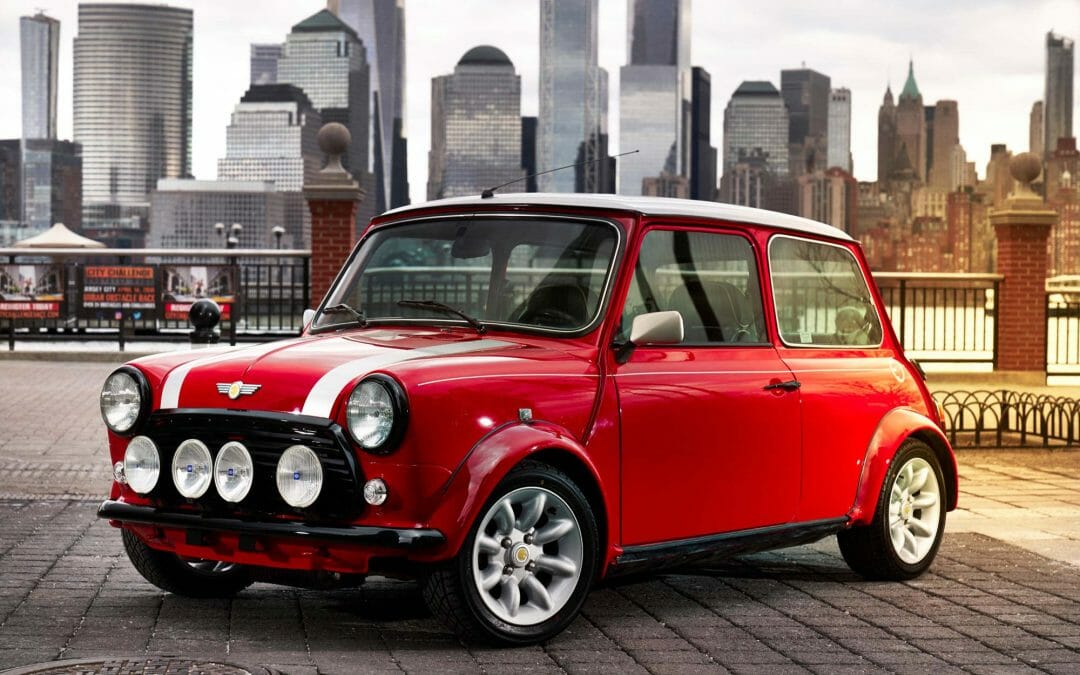 What a classic — the ELECTRIC Mini Cooper!